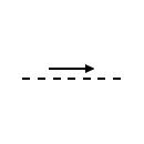 Direction of force or movement symbol