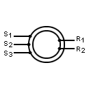 Synchro with a wound rotor symbol