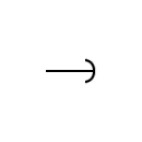Inclined retention symbol
