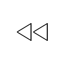 Symbol of the fast forward to the left