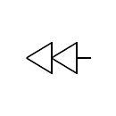 Symbol of the fast forward to the left