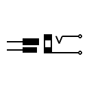 Switch contacts / Bipolar connection jack symbol
