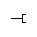 Telecommunications connector symbol