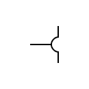 Power connector with obturator symbol