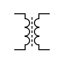 Ferrite core transformer symbol