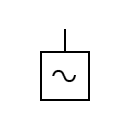 Non-rotating AC generator symbol