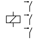 Relay - 3PST symbol
