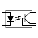 Encapsulated optocoupler symbol