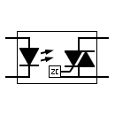 Opto triac with zero-cross optocoupler symbol