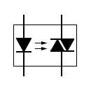 Optocoupler symbol, diode / diac