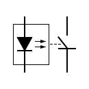 Optoisolators / Optocoupler symbols diode / Semiconductor symbol