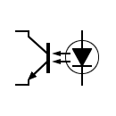 Optocoupler symbol, diode / transistor