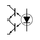 Two way optocoupler symbol