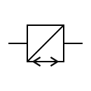 Telegraph repeater, two-way simplex symbol