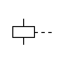Relay, electromagnetic actuator symbol