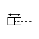 Symbol of the device activated by pneumatic or hydraulic power