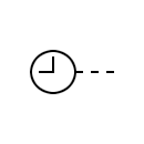 Electric clock control symbol