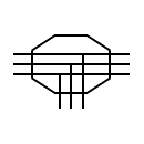 Junction box symbol, 3 wires
