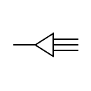 Sealed cable ends symbol