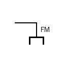 FM radio connector symbol