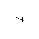 Switch opening or resting symbol