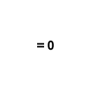 Symbol of equal to zero