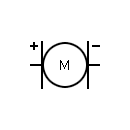 DC electric motor symbol