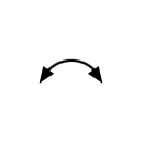 Bidirectional circular motion symbol