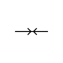 Symbol of the propagation of two-way flow, with simultaneous transmission and reception