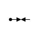 Symbol of the effect or simultaneous action up from a reference