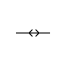 Symbol of the propagation of flow in both directions, with non simultaneous transmission and reception