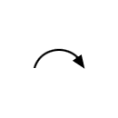 Unidirectional circular motion symbol