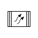 Heat source of radioisotopes symbol