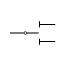 Isolator with two possible positions symbol
