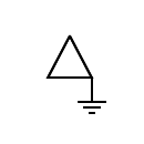 3-phase, 3-wire delta with ground symbol