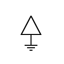 3-phase, 4-wire grounded delta connection symbol