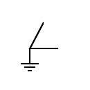3-phase winding, open delta grounded connection symbol
