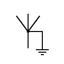 3-phase winding, 4-wire  grounded connection symbol