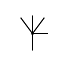 Symbol of 3-phase windiwg, 4-wire connection, neutral brought out