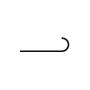 End of a not connected line symbol