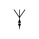 Symbols of Transmitting and receiving antenna for not-simultaneous reception