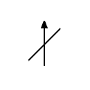 Symbols of direction of radiation variable in elevation