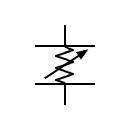 Balanced variable attenuator symbol