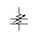 Unbalanced variable attenuator symbol