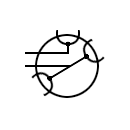 Symbol of the drum head, 3 heads for read, write and erase / Rotating head symbol