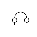 Mono headphones symbol