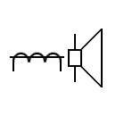 Electrodynamic loudspeaker symbol