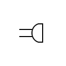 Piezoelectric buzzer symbol