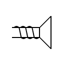Electromagnetic loudspeaker symbol