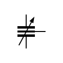 Split stator / Divided stator capacitor symbol